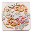 40mm Square Clear White Resin
