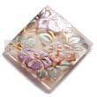 40mm Square Transparent Crème Resin