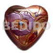 Heart 40mm Transparent Brown Resin