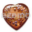 Heart 35mm Transparent Brown Resin