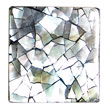 Flat 20mmx20mm Square Black Resin