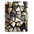 Flat 38mmx48mm Rectangle Black Resin