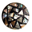 Flat 42mm Round Black Resin