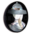 50mmx38mm Oval Pendant /elegant Hat
