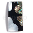55mmx27mm Laminated Rectangular Paua/kabibe Shell