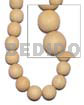 Nat. White Wood Round Beads