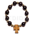 Black Buri Seeds/wood Beads Rosary