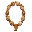 Buri Seeds/wood Beads Rosary Bracelet