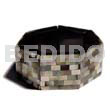Mosaic Blacklip Elastic Bangle Resin