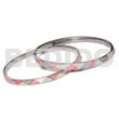 Laminated Hammershell Nat. White/pink/blue Zigzag