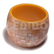 Chunky Bangle Orange Hammershell Blocking