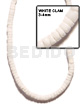 3-4mm White Clam Heishe