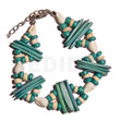 2 Rows Aqua Green Coco