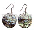 35mm Dangling Round Paua "abalone"