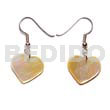 Dangling MOP 30mm Heart Earrings