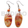 Dangling 21x27mm Oval Orange Dyed
