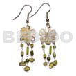 Dangling 15mm Grooved MOP Flower