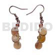 Dangling Triple 10mm Round Brownlip