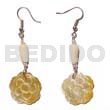 Dangling 25mm MOP Flower Wood