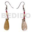 Dangling 25mmx10mm Brownlip Teardrop Wood