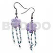 Dangling 15mm Grooved Lilac Hammershell