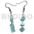 Dangling 8mm Aqua Blue Hammershell