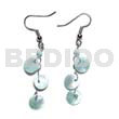 Dangling Triple 10mm Aqua Blue