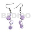 Dangling Triple 10mm Lilac Round