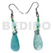 Dangling 25mmx10mm Lilac Aqua Blue