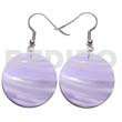 30mm Lilac Round Kabibe Shell