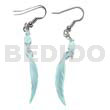 Dangling 10x40mm Aqua Blue Hammershell