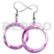 Dangling Pink Kabibe Shell Earrings