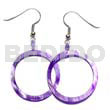 Dangling Lavender Hammershell Earrings 45mm
