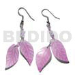 Dangling Double Leaf Pastel Pink