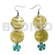 Dangling Double Round 25mm Golden