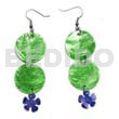 Dangling Double Round 25mm Green