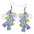 Dangling Subdued Blue/green 20mmx15mm Capiz