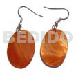 Dangling 35mmx30mm Oval Orange Hammershell