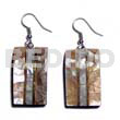 Dangling 33mmx20mm Laminated Brownlip/hammershell Cracking