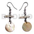 Dangling 15mm Round MOP Shell/glass