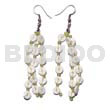 Dangling 3 Rows White Clam