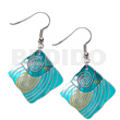 Dangling 30mmx30mm Square Kabibe Shell