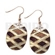 Dangling 30mmx25mm Oval Kabibe Shell