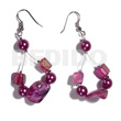 Dangling Floating Lavender Kabibe Shell