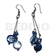 Dangling Laminated 10mm Round Blue