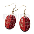 Dangling Handpainted And Colored Oval
