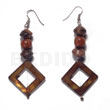 Dangling 25mmx25mm Diamond Laminated Golden