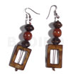 Dangling 30mmx20mm Rectangular Laminated Golden
