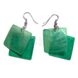 Dangling "square 30mm Laminated Green