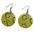 Dangling 30mmx1335mm Yellow Capiz Handpainted